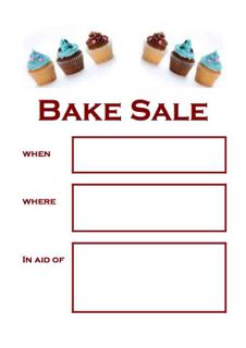 bake sale poster