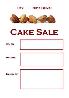 bake sale poster ideas