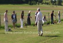 Judging a charity dog show