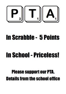 PTA Poster Scrabble