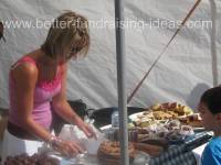 Refreshments at a fundraising event