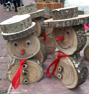 Christmas Fundraiser Log Snowmen