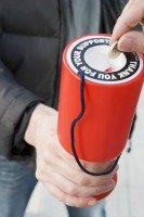 Collecting for charity in the street