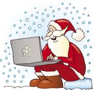Christmas - Santa with laptop