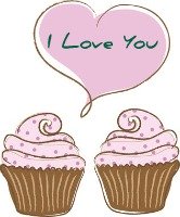 Valentine Cupcakes cartoon